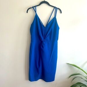 Laundry by Shelli Segal blue dress with knot